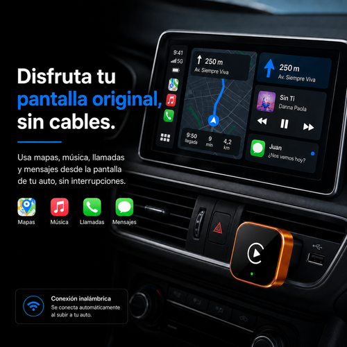 Magiclink - Adaptador CarPlay y Android Auto inalámbrico