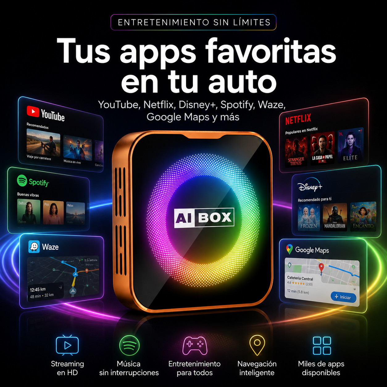 MagicLink Ultra con aplicaciones multimedia para el auto