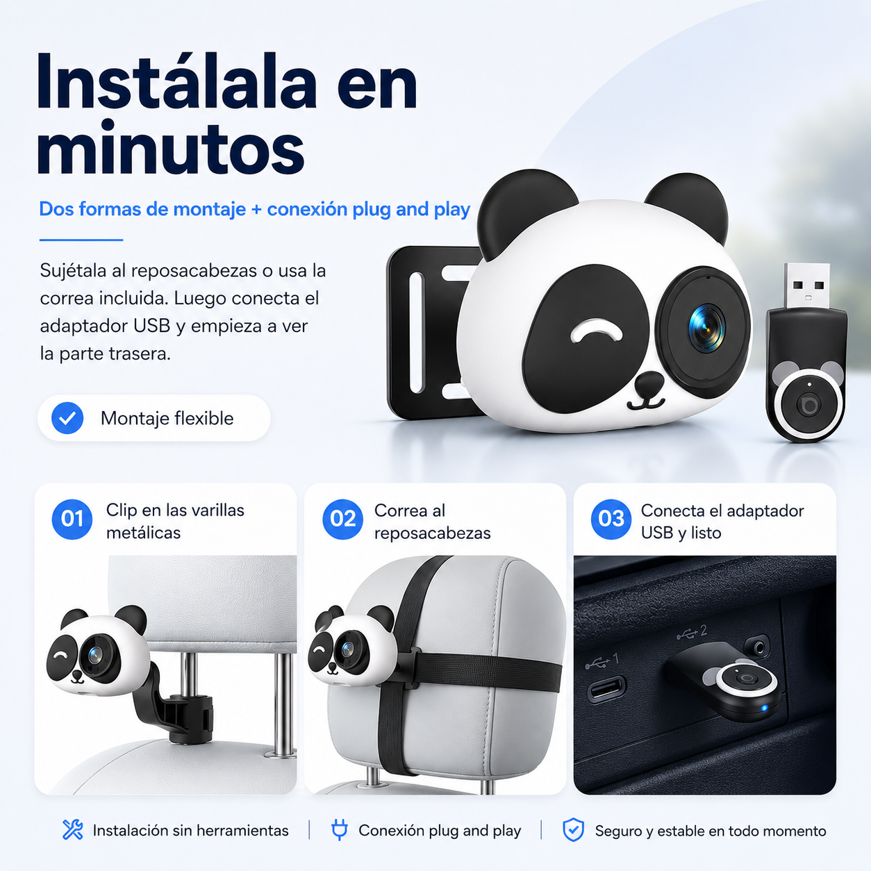 MagicView Pro con montaje flexible y conexión USB plug and play