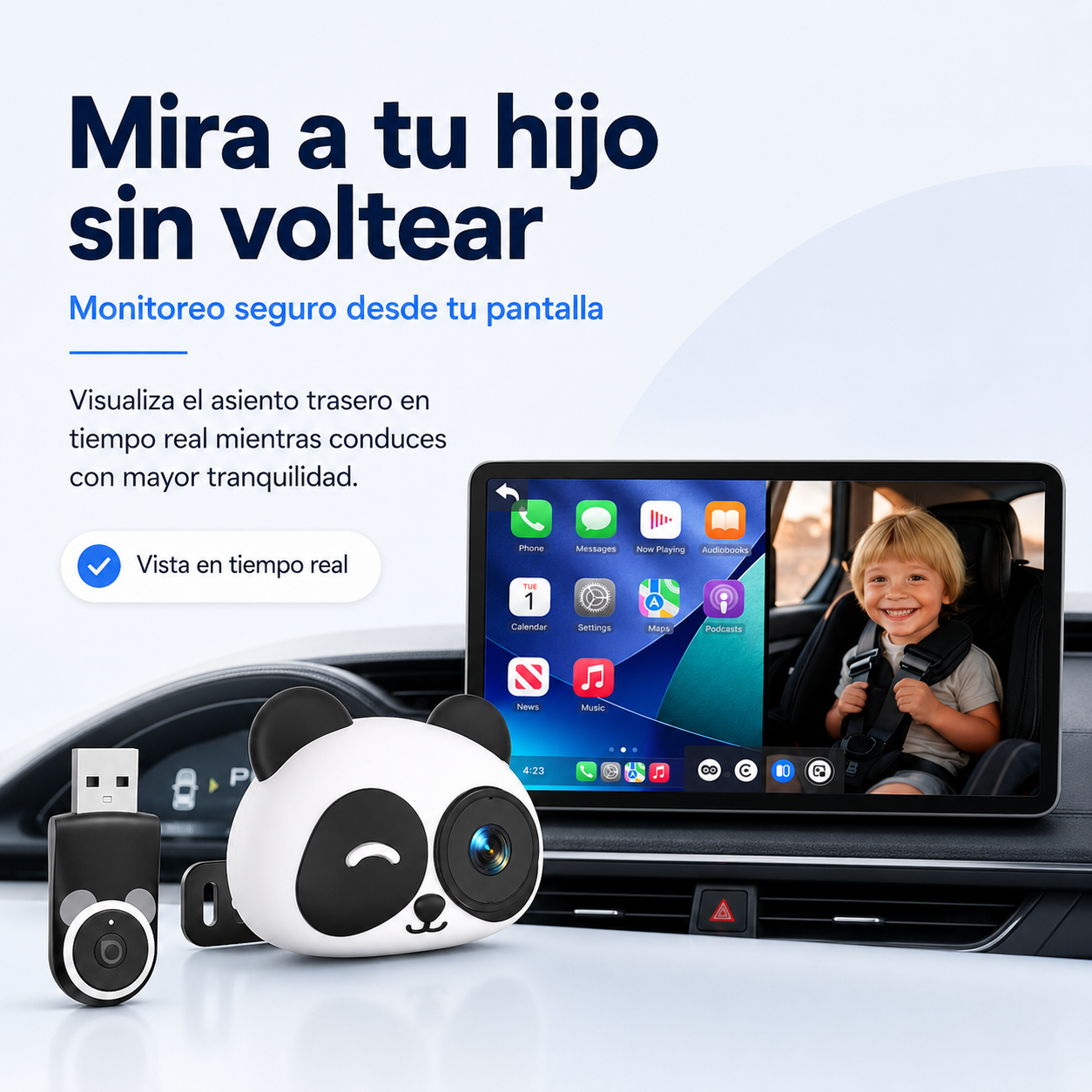 MagicView Pro permite observar a tu hijo en el asiento trasero desde la pantalla del auto
